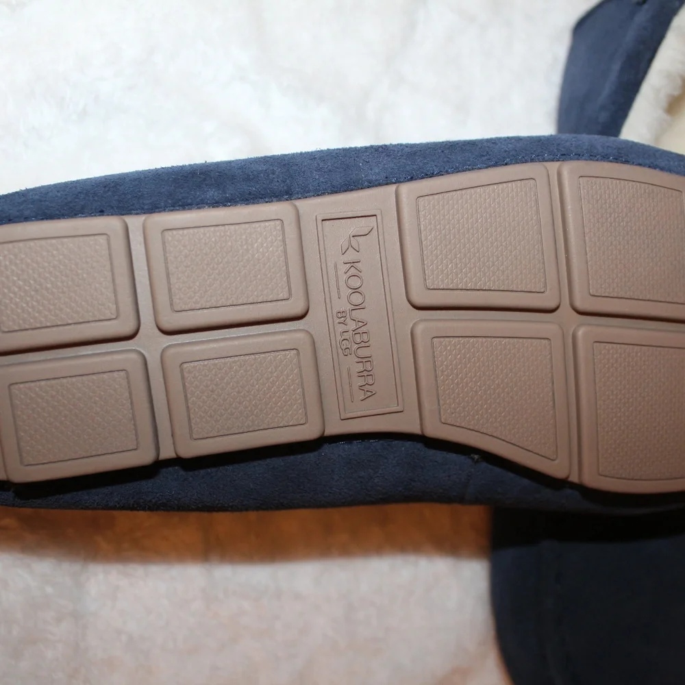 UGG KOOLABURRA SUEDE FUR‎ SLIPPERS BLUE NEW!